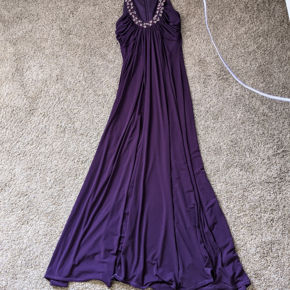 Long dark purple formal dress